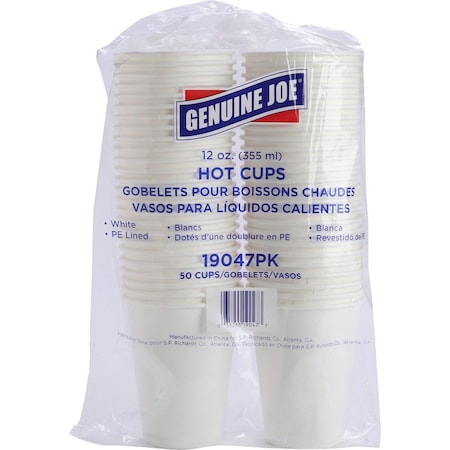 Genuine Joe Cup, Single, 12Oz 5PK GJO19047BD
